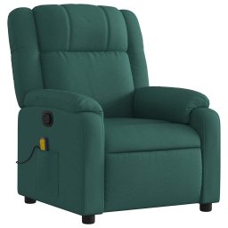 vidaXL Massagestoel met donkergroene stof
