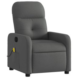 vidaXL Massagestoel in donkergrijze stof