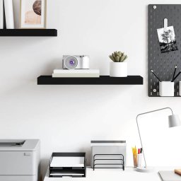 vidaXL Wandschap zwevend 60x23,5x3,8 cm MDF zwart