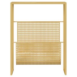 vidaXL Tijdschriftenrek 35x15x45 cm staal goudkleurig