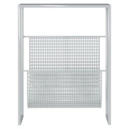 vidaXL Tijdschriftenrek 35x15x45 cm staal zilverkleurig