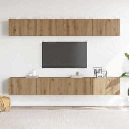 vidaXL 4-delige wand-tv-meubelset Artisan Oak 100x30x30 cm