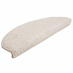 vidaXL Trapmatten 30 stuks 65x21x4 cm Wit Halfrond Groot
