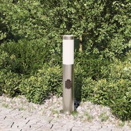 vidaXL Bolderarmatuur met stopcontact 50 cm RVS IP44
