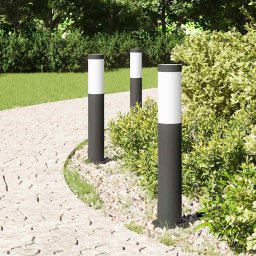 vidaXL Bolderverlichting 3 stuks 50 cm RVS IP44