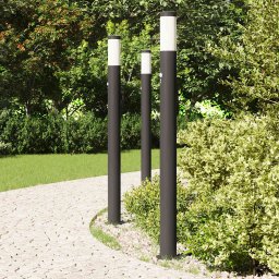 vidaXL Bolderverlichting met sensor 3 stuks 110 cm RVS IP44