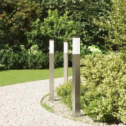 vidaXL Bolderverlichting 3 stuks 80 cm RVS IP44