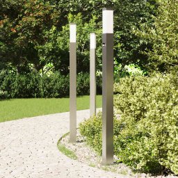 vidaXL Bolderverlichting met sensor 3 stuks 110 cm RVS IP44