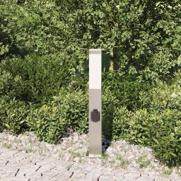 vidaXL Bolderarmatuur met stopcontact 50 cm RVS IP44