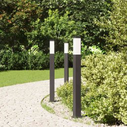 vidaXL Bolderverlichting 3 stuks 80 cm Zwart IP44