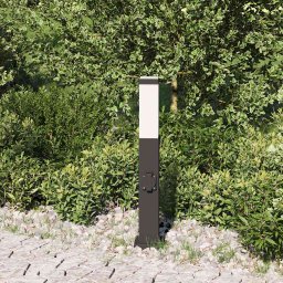 vidaXL Bolderarmatuur met stopcontact 50 cm Zwart IP44