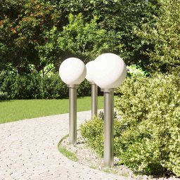 vidaXL Bolderverlichting 3 stuks 80 cm RVS IP44