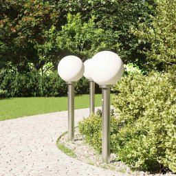 vidaXL Bolderverlichting met sensor 3 stuks 80 cm RVS IP44