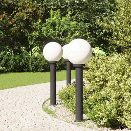 vidaXL Bolderverlichting 3 stuks 80 cm Zwart IP44