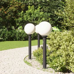 vidaXL Bolderverlichting met sensor 3 stuks 80 cm Zwart IP44
