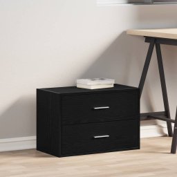 vidaXL Kast met 2 lades 60x31x40 cm bewerkt hout zwart eikenkleurig