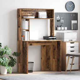 vidaXL Bureau Oud Hout 91 x 50 x 149 cm Bewerkt hout