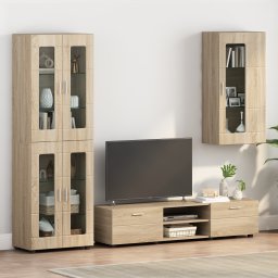 vidaXL Houten Kast Sonoma Eiken Bewerkt hout