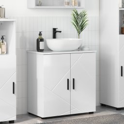 vidaXL Badkamer Kast Hoogglans wit 61 x 35 x 64 cm