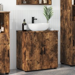 vidaXL Badkamer Kast Gerookt eiken 61 x 35 x 64 cm