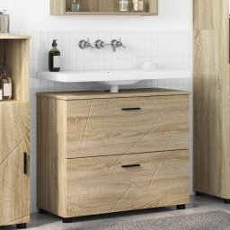 vidaXL Badkamer Kast Sonoma Eiken 76,5 x 35 x 64 cm