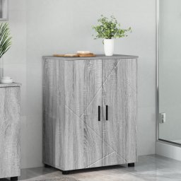 vidaXL Badkamer Kast Grijs Sonoma 60 x 35 x 80 cm Bewerkt hout, Metaal