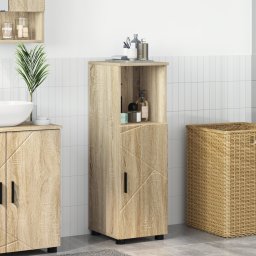 vidaXL Badkamer Kast Sonoma Eiken 30 x 35 x 95 cm Bewerkt hout, Metaal