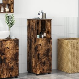 vidaXL Badkamer Kast Gerookt eiken 30 x 35 x 95 cm
