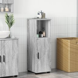 vidaXL Badkamer Kast Grijs Sonoma 30 x 35 x 95 cm Bewerkt hout, Metaal
