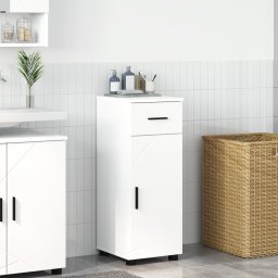 vidaXL Badkamer Kast Wit 30 x 35 x 80 cm Bewerkt hout, Metaal