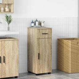 vidaXL Badkamer Kast Sonoma Eiken 30 x 35 x 80 cm Bewerkt hout, Metaal