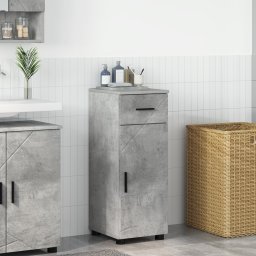 vidaXL Badkamer Kast Beton Grijs 30 x 35 x 80 cm Bewerkt hout, Metaal