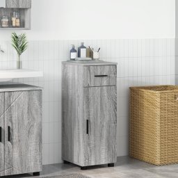 vidaXL Badkamer Kast Grijs Sonoma 30 x 35 x 80 cm Bewerkt hout, Metaal