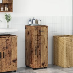 vidaXL Badkamer Kast Oud Hout 30 x 35 x 80 cm Bewerkt hout, Metaal
