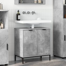 vidaXL Badkamertenk te kast Beton Grijs 60,5 x 33,5 x 61 cm