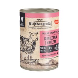 Voordeelpak: 24x400g Wiejska Zagroda Cat lam met krill natvoer voor katten