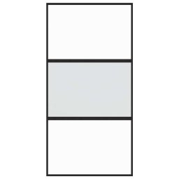 vidaXL Schuifdeur 102,5x205 cm gehard glas en aluminium zwart