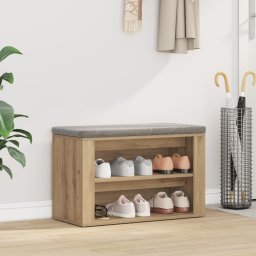 vidaXL Schoenenrek 75 x 35 x 45 cm Bewerkt hout