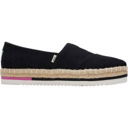 Toms - maat 40- Alpargate Platform Rope dames espadrille - Zwart
