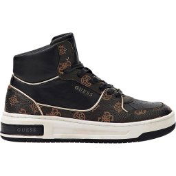 Guess - maat 37- Tullia Hoge Dames Sneakers - Zwart-Bruin