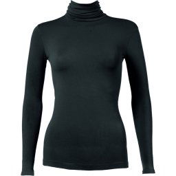 Oroblu - Maat XL Perfect Line Modal - Turtle Neck Long Sleeve - Kleur Zwart