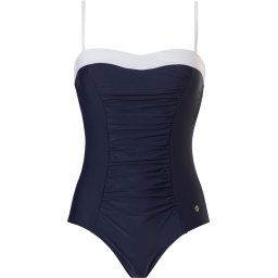 Pastunette Beach - Maat 46 - Blue Beauty - Corrigerend Badpak - Blauw/Wit