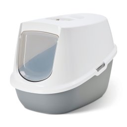 Savic kattenbak Robin lichtgrijs/wit