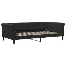 vidaXL Slaapbank met matras 100x200 cm fluweel zwart