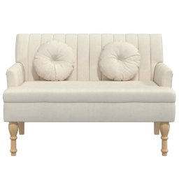 vidaXL Bankje met kussens 113x64,5x75,5 cm linnen