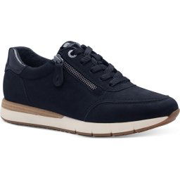 Tamaris - maat 38- Comfort Sneakers blauw Suede - Dames