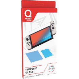 Qware Gaming - Tempered Glass - geschikt voor Nintendo Switch OLED - Screenprotector - Gehard Glas -