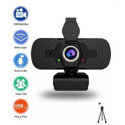 Webcam met Microfoon - Full HD 1080P - Plug and Play - Geschikt voor Windows en Mac - TEAMS ZOOM GAM