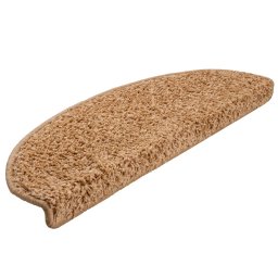 vidaXL Trapmatten 10 st 65x21x4 cm Beige Halfrond Groot