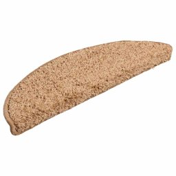 vidaXL Trapmatten 30 st 56x17x3 cm beige halfrond